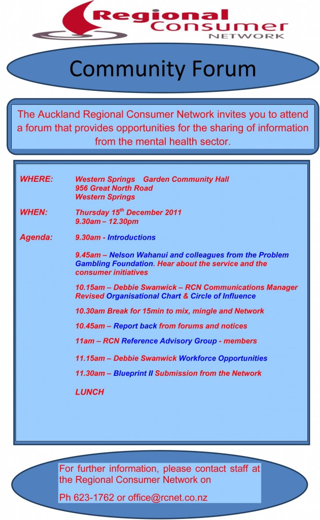 RCNet Monthly Forum Dec 2011